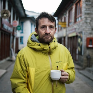 David Morton in Lukla, Nepal, in January.