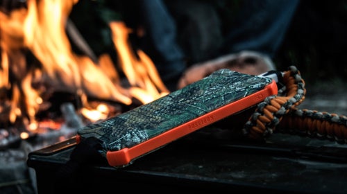 The Poseidon is available in this camo/orange version, or a plain black.