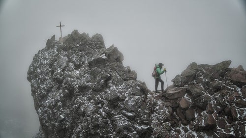 Enjoying the 鈥渧iew鈥 from near the summit of Nevada de Toluca.