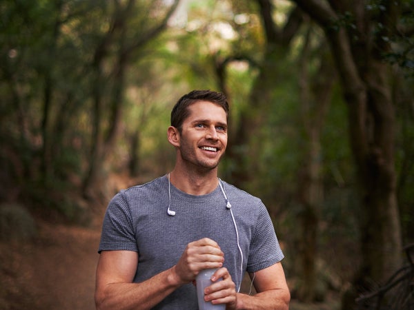 Make your own energy drink of coconut water, orange juice, honey, and sea salt.