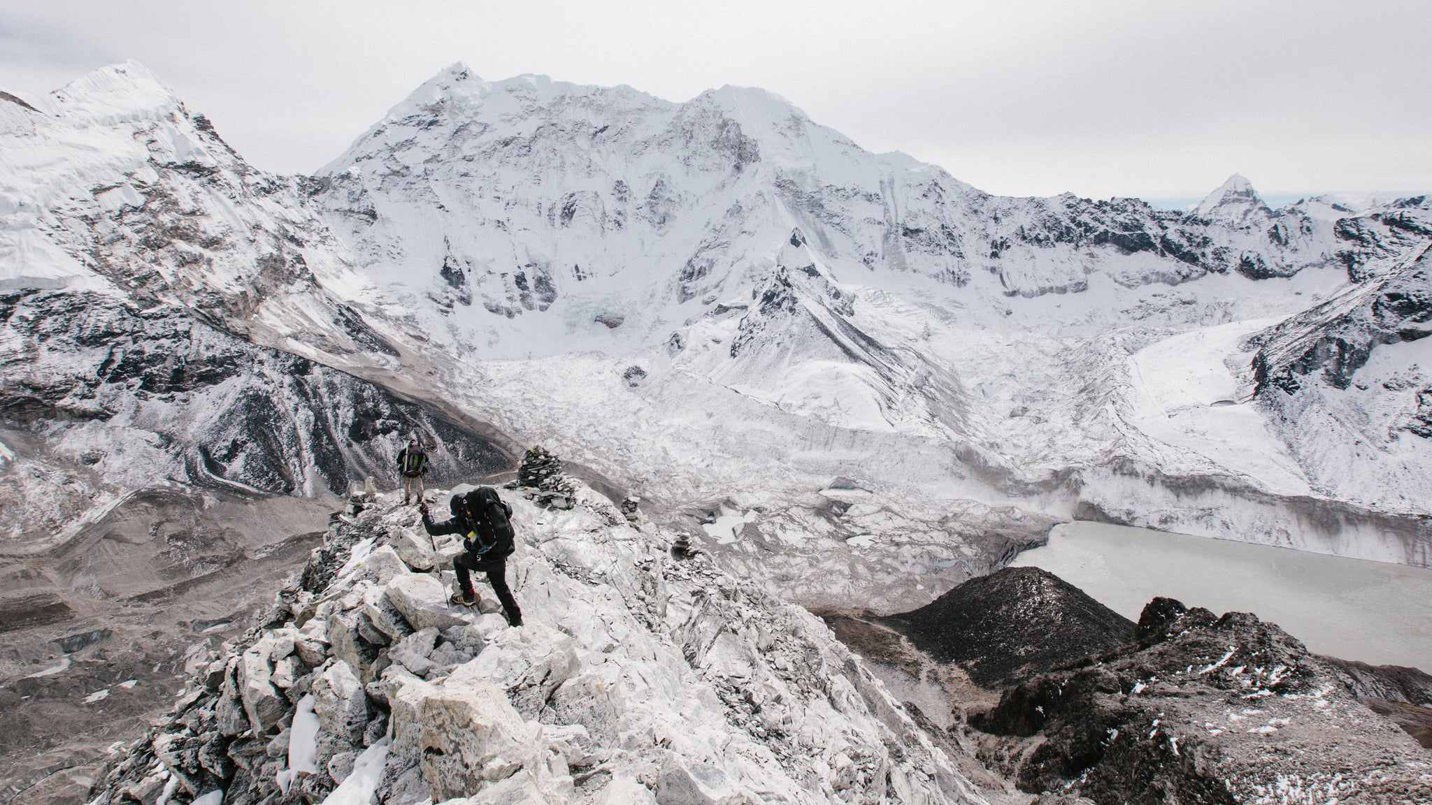 Chris summits Nepals' Island Peak. 