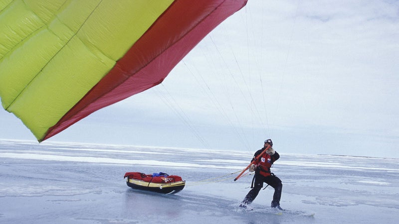 To cross Antarctica, Horn will kite-ski.