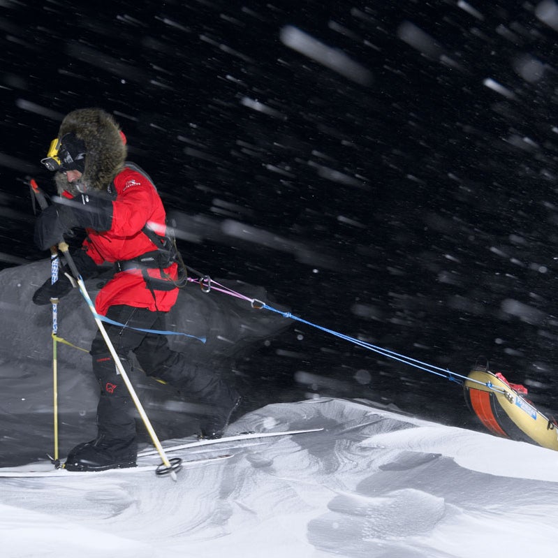 Mike Horn at Golomiyanniy, Ilsland of Sredny, North Siberia.  He and Borge Ousland left at 09:00 GMT 20.01.2006 for the North Pole, a distance of 1000 kms. If they get there before 21st March (sunrise at the North Pole) they will be the first to do it in winter. Cap Artichevsky is notorious for being a difficult point to start due to strong currents moving the fast ice. The conditions at the start were particularly treacherous as the temperatures were unusually high (-2 C) making this ice unstable. Fortunately a westerly wind had pushed fast ice on the western side of Cap Artichevsky, creating a bridge between the mainland and multiyear ice.  It is now a race against time to reach the multiyear before conditions change. Considering the difficult terrain and the fully laden sleds, it may take them up to two weeks to cover the 100 kms between the Cape and the safe ice.To know more about Borge and Mike visit www.ousland.com & www.mikehorn.com.

See more images go to 
www.devenish.ch/login  
user: mikehorn   Password: archive
 
Free press pictures do the same but put in password: press

International Picture distribution contact http://www.dppi.net/