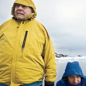 Father and son off Tasiilaq, Greenland