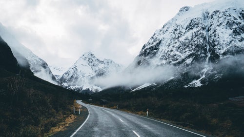 Milford Road leads directly into the iconic Fiordland National Park. On average, the rain falls in the park 200 days per year. Luckily, the journey into the park is most spectacular on wet, foggy days, when dozens of small waterfalls trickle down on either side of the road. Lolos took this picture of his favorite road in the country on his last visit to the fiordlands. He鈥檇 already been twice in the summer, but he wanted to return in winter to see the snow-capped mountains and waterfalls. The road was slippery and weather reports cited a high risk of avalanche, so Lolos had to arrive before the road closed at 4 p.m. 鈥淲hen you鈥檙e on that two-hour drive from Te Anau, there are waterfalls on your right and your left, and you just want to pull over everywhere,鈥 says Lolos.