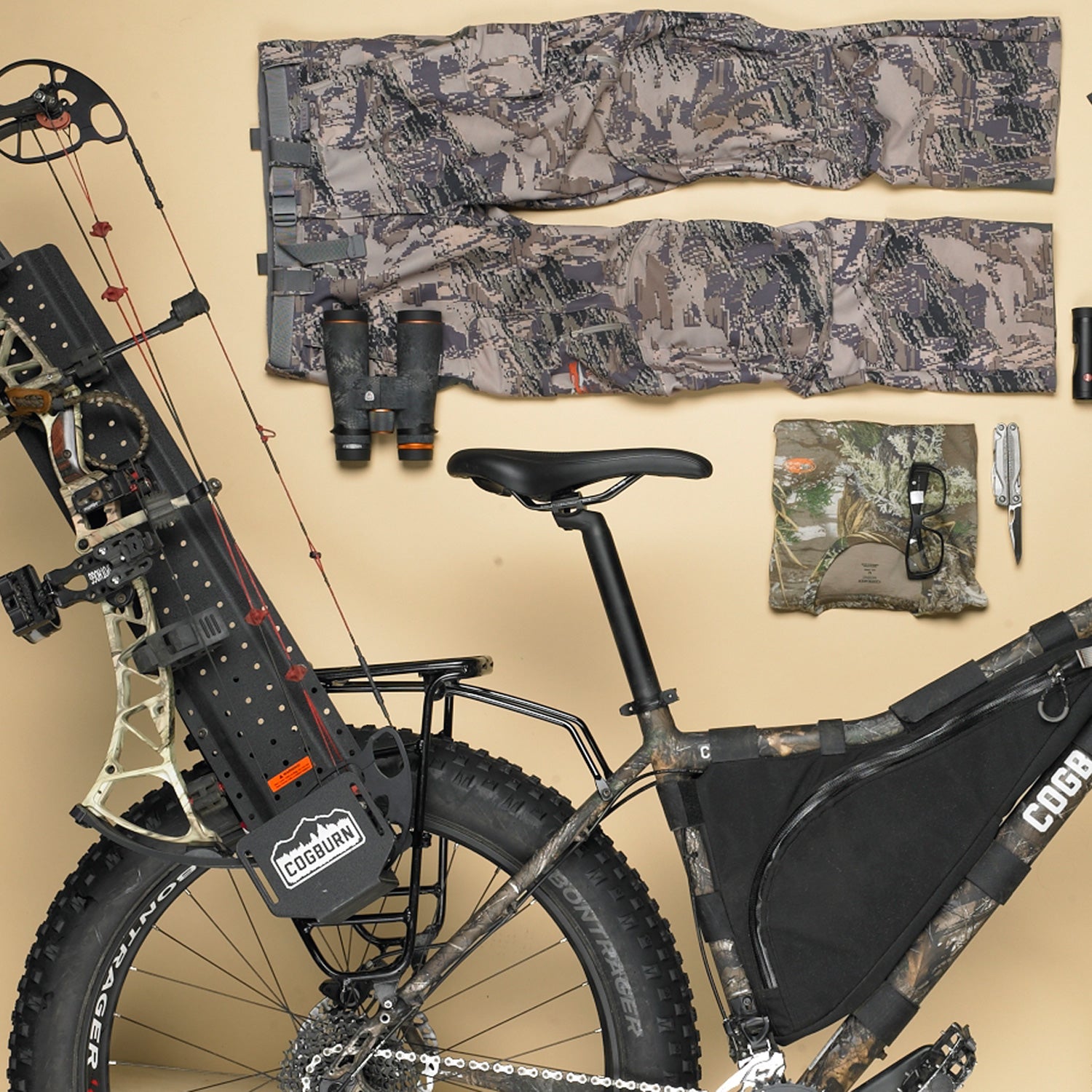 Bow holder store for mountain bike