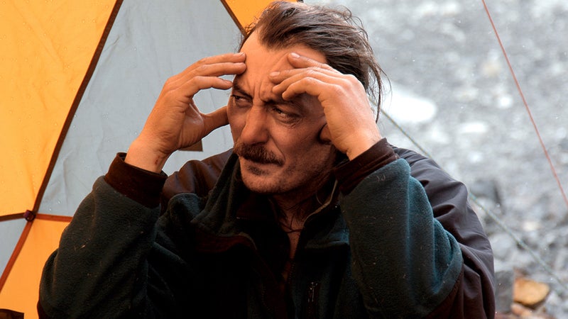 George Dijmarescu in advanced base camp on Everest’s north side in 2004.