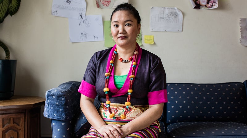 Lhakpa Sherpa at home in Hartford, Connecticut.