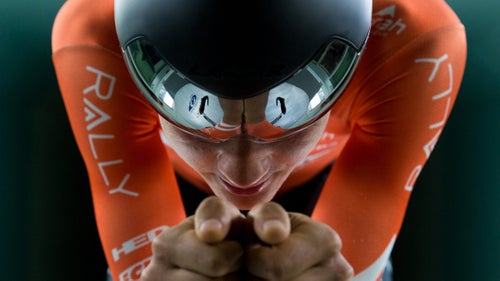 Adam De Vos demonstrates the ideal position for cheating the wind.