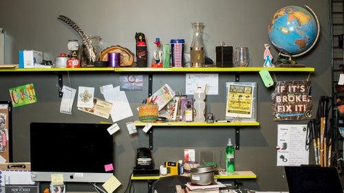 Nancy Ford's desk at the Repair Lair.