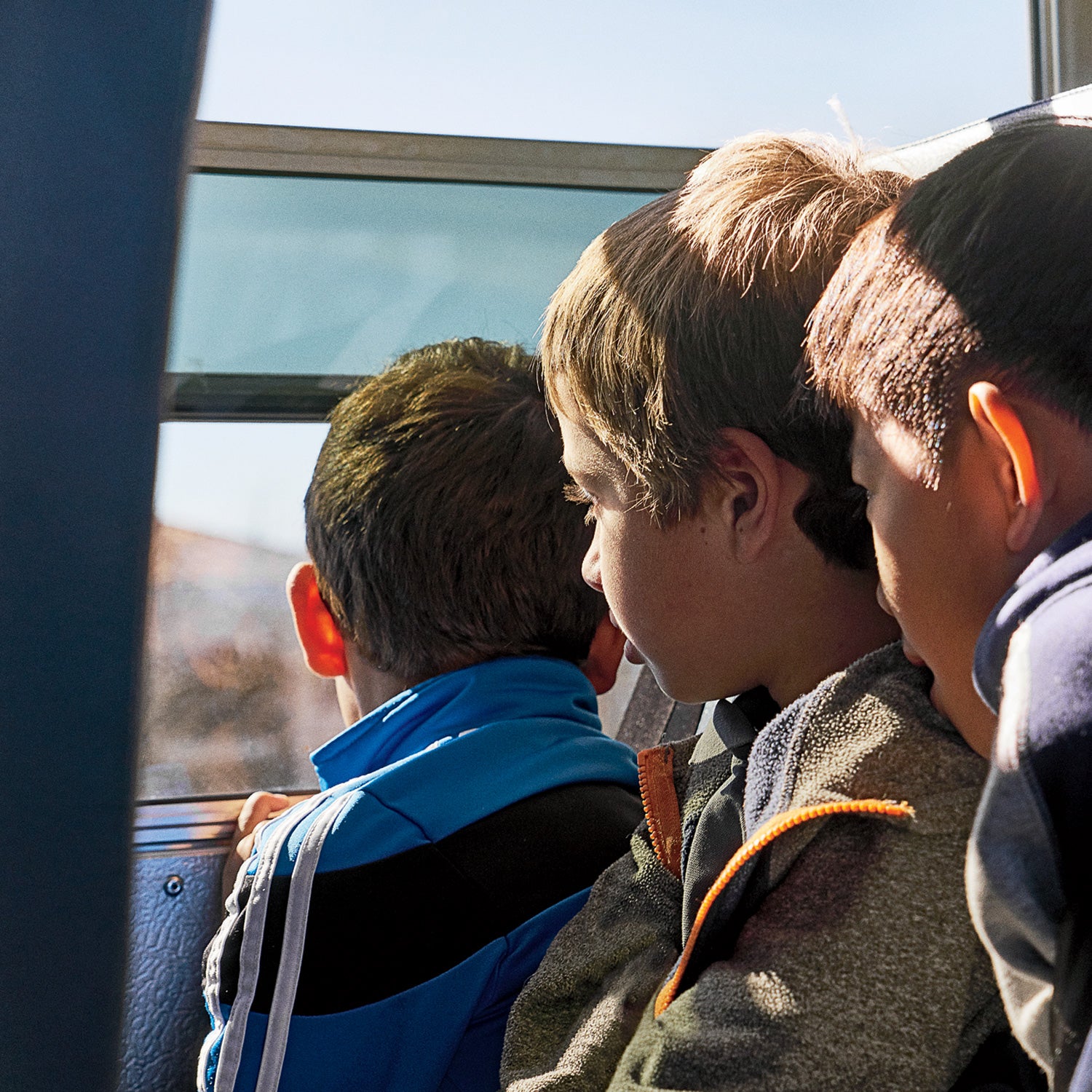 Are we there yet? Mar Vista Elementary's Yuan Wan Lai, Samuel Raels, and Krishan Gupta-Garcia.