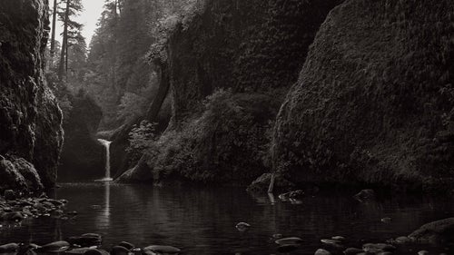 After a four-hour hike in, I was rewarded with this scene of Punch Bowl Falls taken in Columbia River Gorge, Oregon.