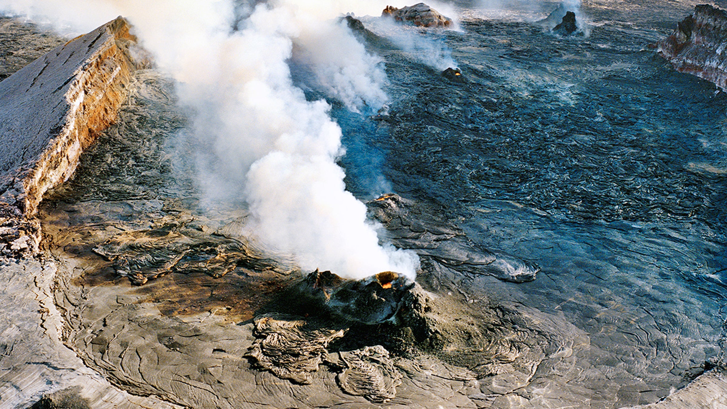 Hike to the volcano's rim, then chow on local fare.