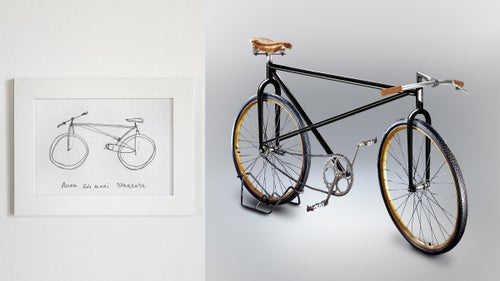 I got more than one design like this one, where both the front and back wheels were connected with forks.