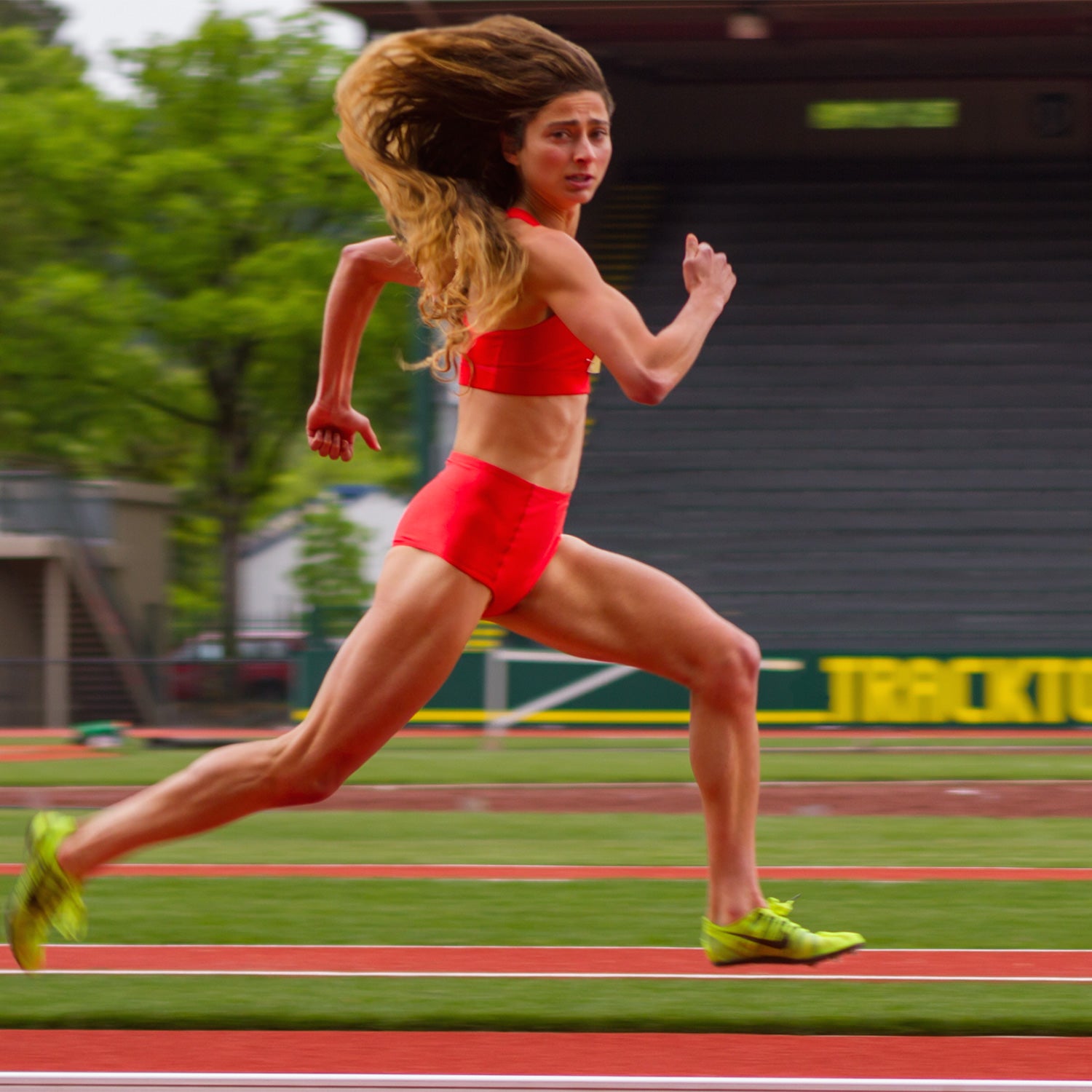 Elite distance runner Alexi Pappas co-wrote, co-directed, and stars in 'Tracktown,' which premiers June 4.