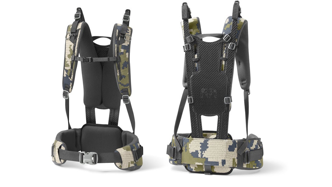 Lightweight backpack frame clearance