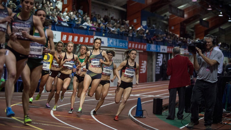 Kate Grace (center) competing in 2013
