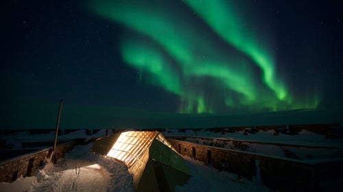 Can't beat dinner under the northern lights.