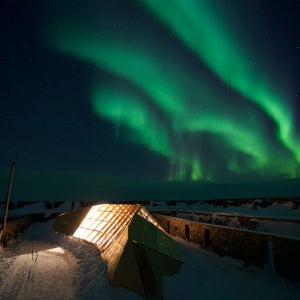 Can't beat dinner under the northern lights.