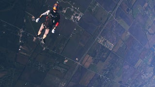 Skydiver Jesse 'Tex' Leos jumps from 15,000 feet and experiences about 50 seconds of free fall.