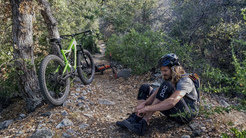 It's still a mountain bike. You're still going to have to pedal. You're still going to get sweaty. You're still going to get sore. Now, you can just go a little further before that happens.