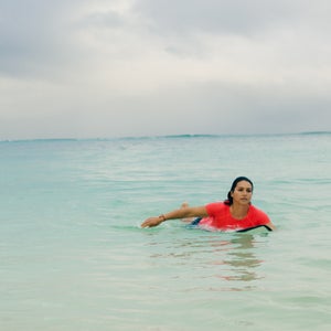 Gabbard at Lanikai Beach, Oahu.