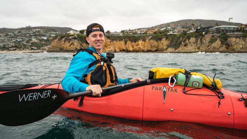 Corey and the Pakayak in action.