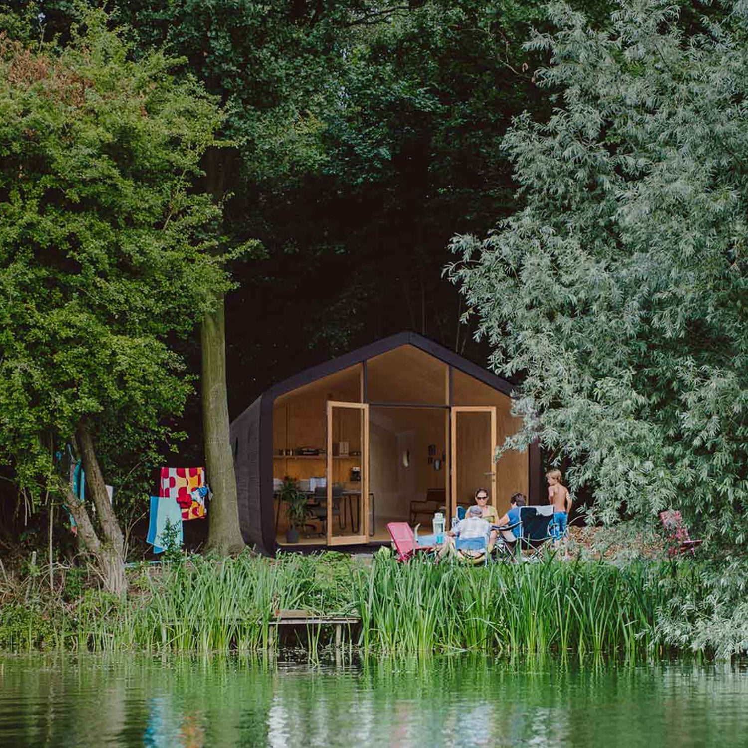 The sustainable, customizable tiny house is made from cardboard.