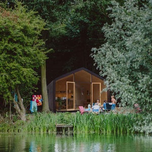 The sustainable, customizable tiny house is made from cardboard.