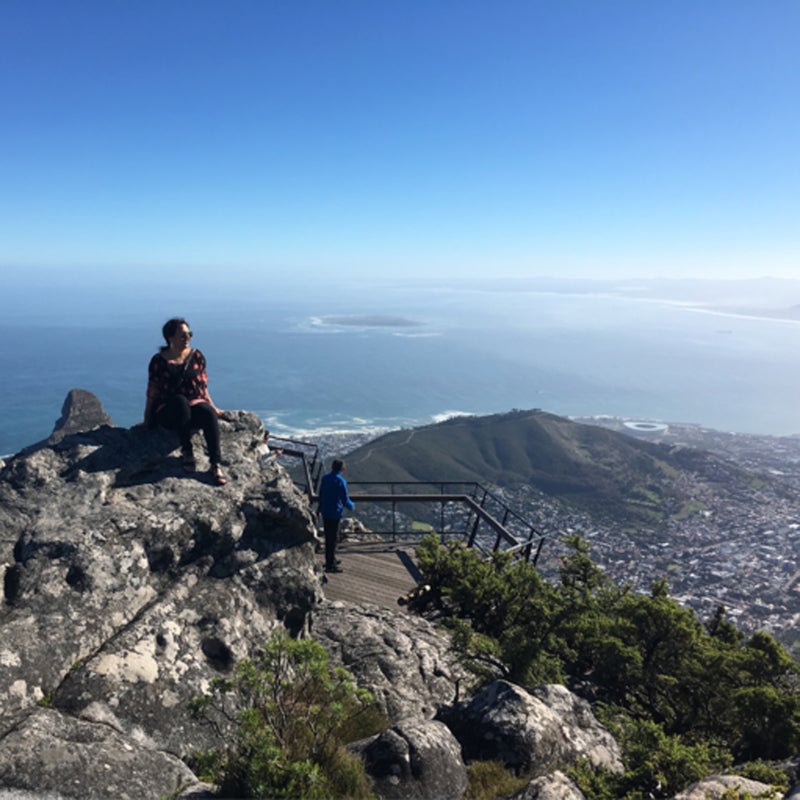"Hiked Table Bay The best view comes after the hardest climb. 鉀� Today we hiked Table Mountain, South Africa's New7Wonders of Nature. It was such a beautiful experience! #visitsouthafrica"