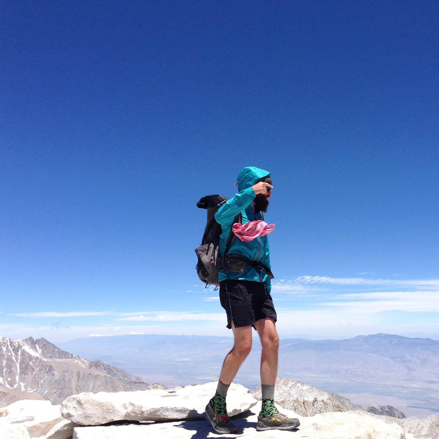 On top of Mount Whitney.