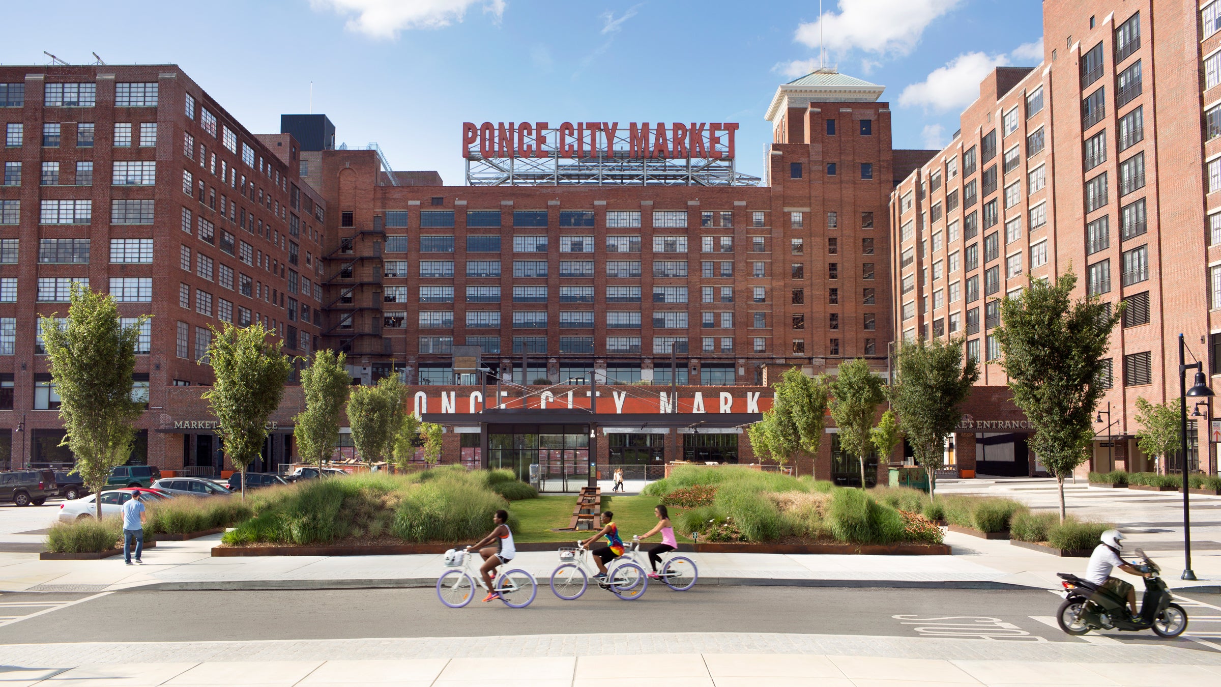 Ponce City Market features a free bike valet right off the Eastside Trail. 