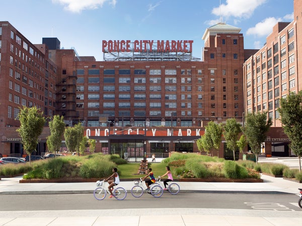 Ponce City Market features a free bike valet right off the Eastside Trail.