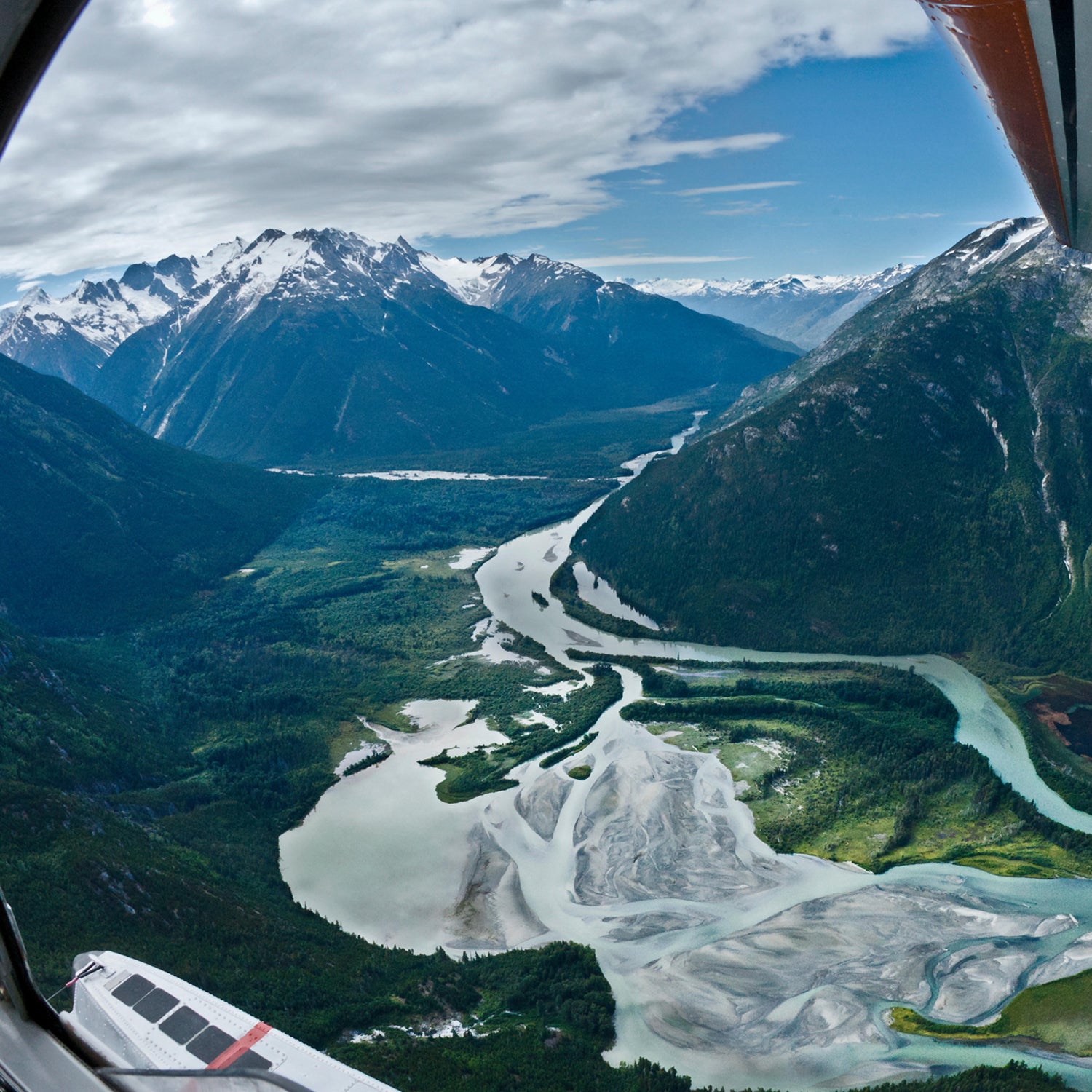 Aerial view of the Klinaklini.