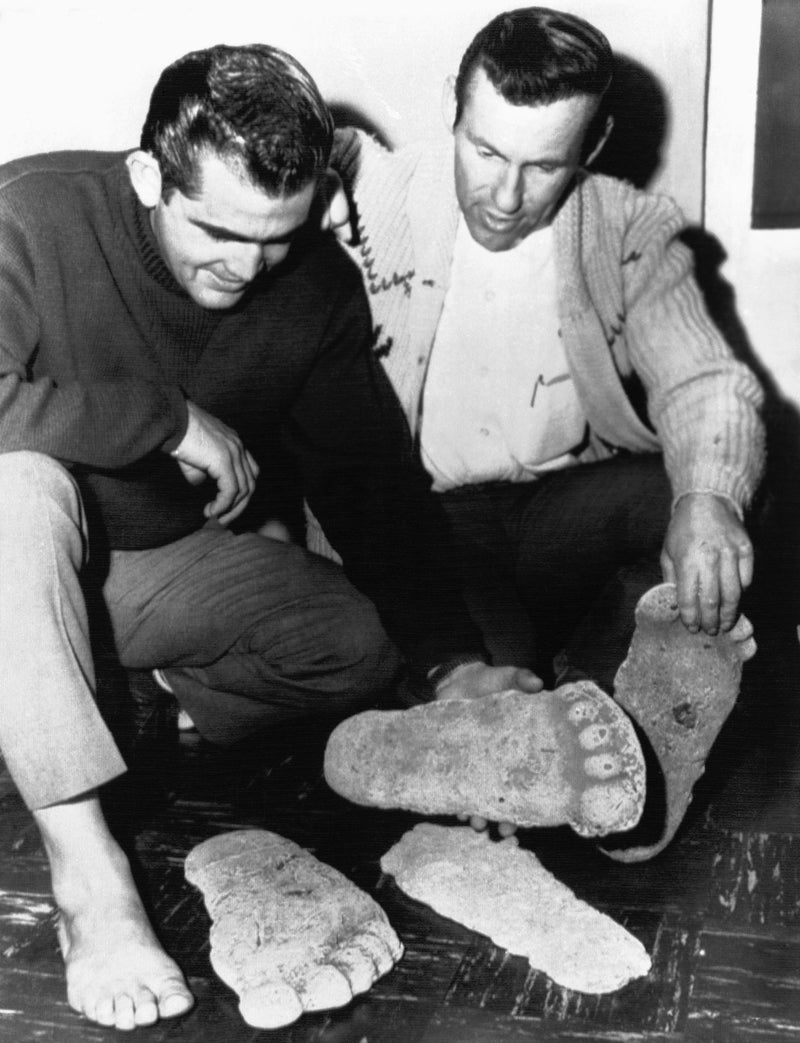 Bob Gimlin, left, and Roger Patterson in 1967.