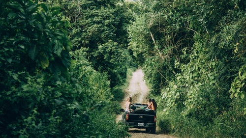 Driving dirt roads around Ayampe