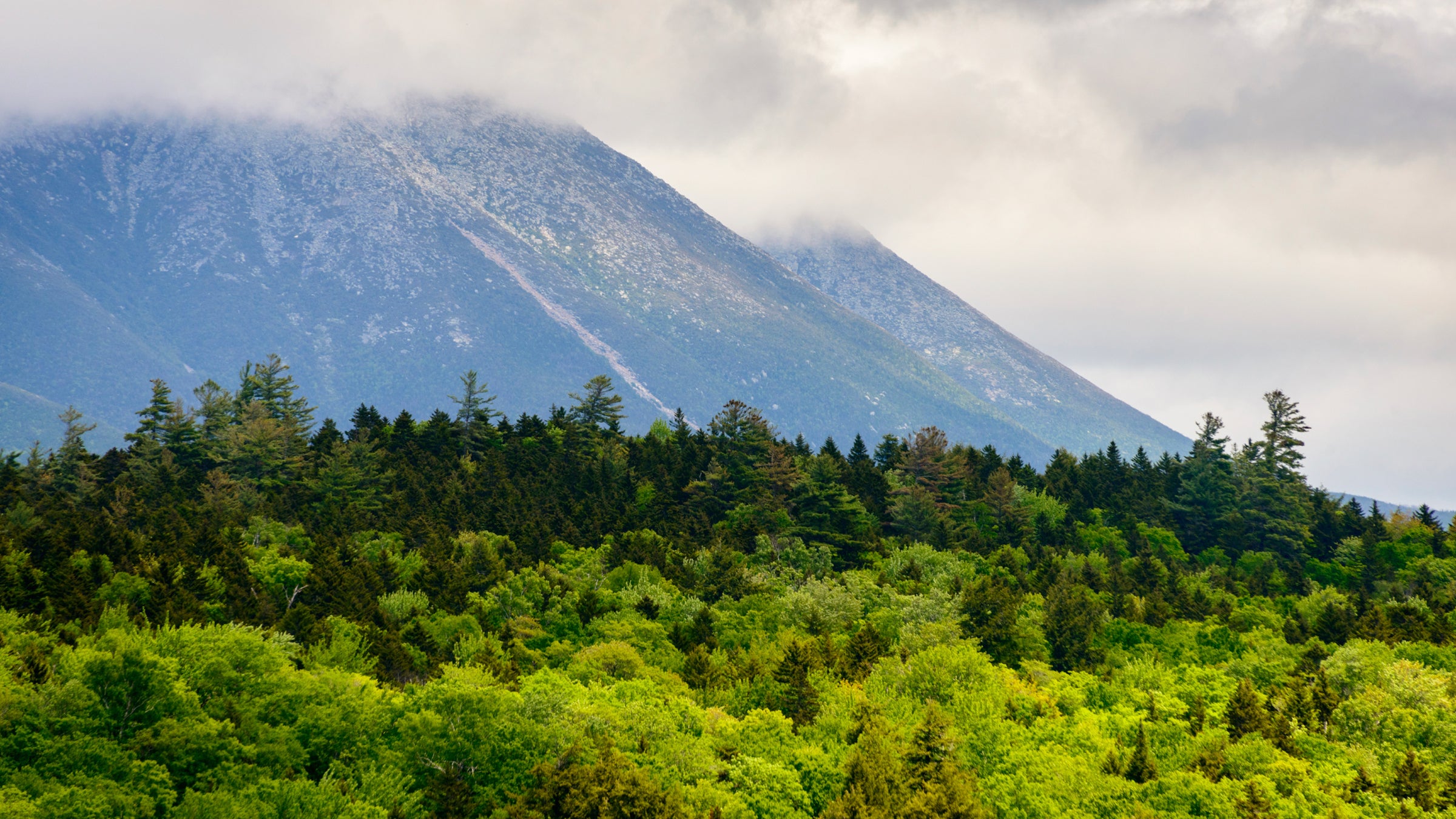 Maine's North Woods feature hikeable mountains, surging streams, and stunning views of Mt. Katahdin.