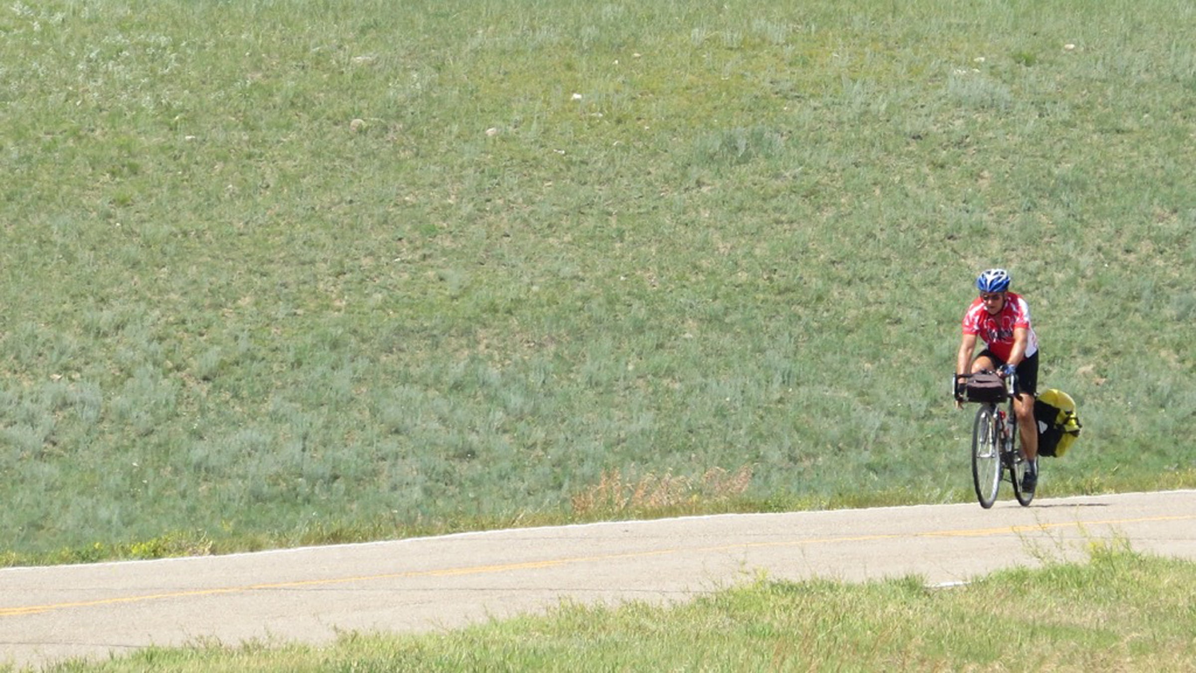 Goodrich during his current Going-to-the-Sun Road bike journey.
