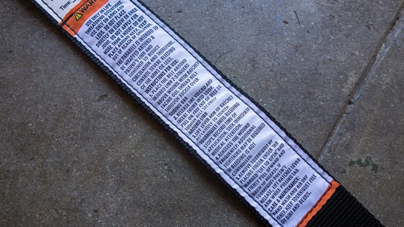 Instructions are clearly labeled inside the belt, along with a place to mark the time of application.