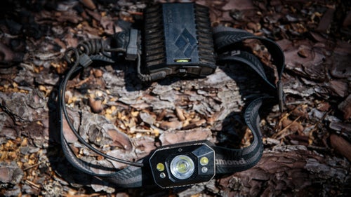 Hotshots work 16-hour shifts, so they have to prepare for the dark. Mecham likes the Black Diamond Icon headlamp. Its 320 lumens allows him to see the top of 100-foot trees. It also takes AA batteries—the only size available for resupply at a typical fire camp.