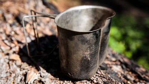 Coffee is essential if you’re working 16-hour shifts. Most of the Tahoe Hotshots prefer this cup because they can fill it with water and set it directly in the fire for instant coffee. It also cools relatively fast so they don’t burn themselves on the first sip. When it’s not being used as a coffee cup, the hotshots like to store their phones and other electronics inside.
