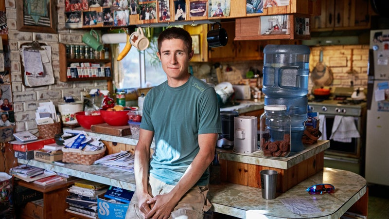 Grotts in the family cabin near Durango, Colorado.