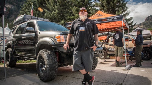 Jaimy Roquemore with his 2004 Toyota Sequoia, known as the “Broquoia.” It has 35-inch tires, five inches of lift, Total Chaos upper control arms, a winch, Baja Designs lights, and custom bumpers and sliders.