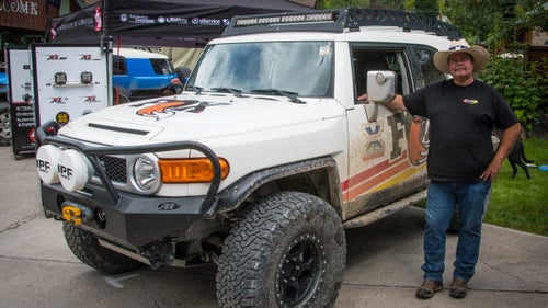 John Bundrant with his FJ Cruiser, which features, among other things, a Fox suspension system, 37-inch tires, and lockers.