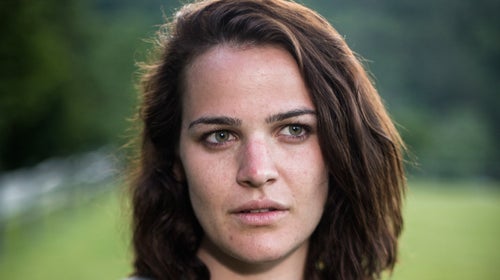 Neely poses for a portrait after the Agoge 60 Spartan race on Sunday, June 19, 2016, at Riverside Farm in Pittsfield, Vermont.