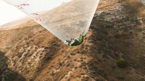 What does it feel like to hit a giant hammock at terminal velocity? Only Luke Aikins knows. You have to imagine the wave of relief he felt at this moment dwarfed any he has felt in his 30-year skydiving career.