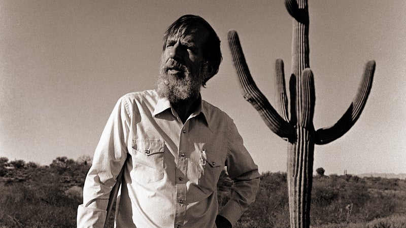 Edward Abbey in 1987, two years before his death. "I want my body to help fertilize the growth of a cactus or cliff rose or sagebrush or tree," he'd written.