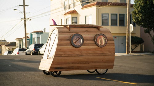Living in a car got old after a few months, but campers became central to his art, and he began earning commissions to build them.