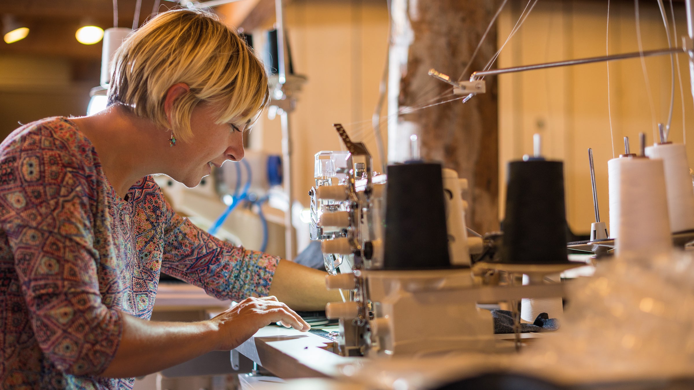 Jordan Seme, the senior designer at Voormi, making kit.