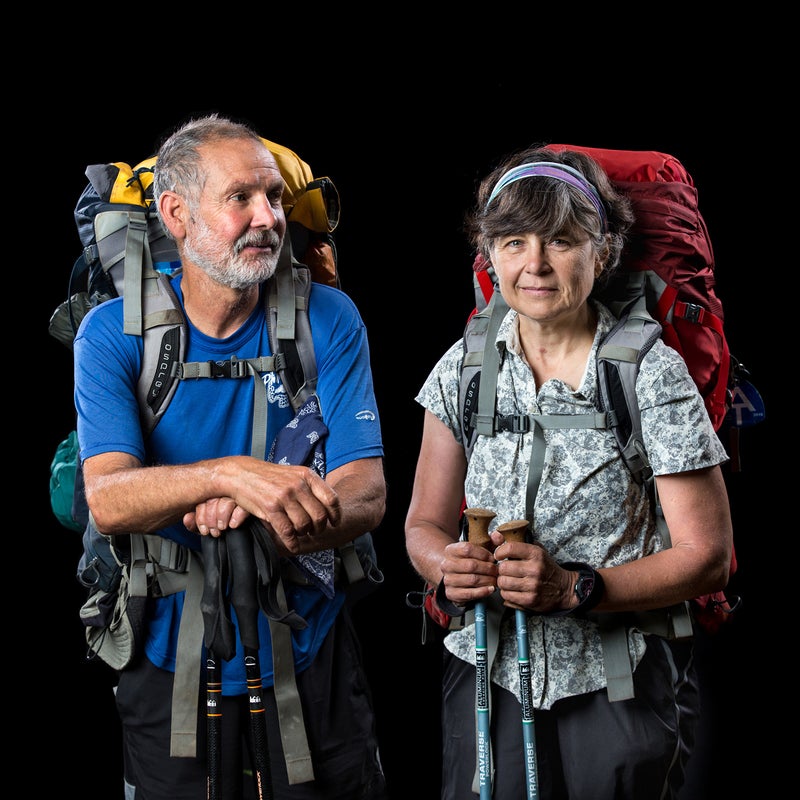 Trail Name: Lou and Julie

Age: Lou, 65; Julie, 57

From: Vineland, New Jersey, and Manitowoc, Wisconsin, respectively

What’s your motivation? Julie: About 12 years ago, we were on a one-week, 70-mile backpack trip across the Uinta Mountain Range in Utah and Wyoming. We felt quite proud of ourselves for doing such a big trip. Lou brought it into perspective when he commented that we only had to do it 30 more times to equal the distance of the Appalachian Trail. That was the seed that inspired the dream. We were both busy with our careers and needed affordable health insurance, so leaving our jobs was not an option. Lou retired in 2014 and did most of the trip planning, and I retired in February 2016. We were on the trail one month later.


 What has been the hardest part of the hike so far? Lou: At 65, carrying weight on my back is getting harder, the steep ups and downs, and realizing a six-month-long distance hike is much different than a one- or two-week backpack trip.

Julie: Physically, it is much more difficult than I imagined. I thought I was in pretty good shape. I was exhausted after hiking ten miles those first few weeks. Having sore feet and not being able hike more quickly through the rocks is frustrating.


Fun Fact? Lou: Our grandson and his family visited us on the trail. We had birthday cake trail magic. It was also the birthday of one of the other hikers—Josh. It was fun to help him celebrate his birthday with a piece of cake.

Julie: We are amazed at the people. The people on the trail, the people in the towns, the people doing trail magic…anyone who does not think there are good people in the world needs to hike the trail. There are good, wonderful people all around us.